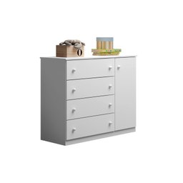 Cômoda de Bebê Infantil 4 Gavetas 1 Porta 100% MDF Elisa - 2