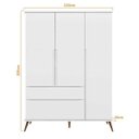 Ver imagem 4 de Guarda-Roupa Infantil 3 Portas 2 Gavetas Melinda 