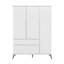 Ver imagem 7 de Guarda-Roupa Infantil 100% MDF 3 Portas e 2 Gavetas Retrô Melinda Branco