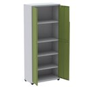 Ver imagem 2 de Armário Alto 2 Portas Pandin 80 Cm (largura) Inmetro Estrutura Aço Cinza e Portas Verdes C/ Chave