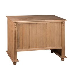 Escrivaninha de Madeira com Porta Teclado e Pés Torneados - Cera (madeira Bruta) - 3 Escrivaninha de Madeira com Porta Teclado e Pés Torneados - Cera (madeira Bruta) - 3