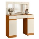 Ver imagem 1 de Penteadeira Camarim Porta Joias 3 Gavetas 2 Portas Princess Cinamomo/off White