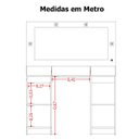 Ver imagem 6 de Penteadeira Camarim Porta Joias 3 Gavetas 2 Portas Princess Cinamomo/off White