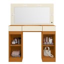 Ver imagem 4 de Penteadeira Camarim Porta Joias 3 Gavetas 2 Portas Princess Cinamomo/off White