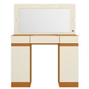 Ver mais imagens de Penteadeira Camarim Porta Joias 3 Gavetas 2 Portas Princess Cinamomo/off White