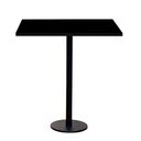 Ver imagem 1 de Mesa Pisa Beta Bistrô Fratini 107,50cm (a) Disco Redondo Preto Tampo Mdp Quadrado Preto 80cm( L)