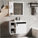 Ver imagem 2 de Conj Gabinete C/ Espelheira e Cuba para Banheiro Éden Branco com Preto
