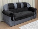 Ver imagem 2 de Sofá 2 e 3 Lugares Preto com Cinza 601/605 Corsa