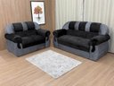 Ver imagem 1 de Sofá 2 e 3 Lugares Preto com Cinza 601/605 Corsa