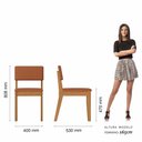 Ver imagem 7 de Conjunto de Mesa com 2 Cadeiras Arkansas Cinam/terracot - M. Arapongas Cinamomo/suede Terracota