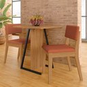 Ver imagem 2 de Conjunto de Mesa com 2 Cadeiras Arkansas Cinam/terracot - M. Arapongas Cinamomo/suede Terracota