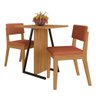 Conjunto de Mesa com 2 Cadeiras Arkansas Cinam/terracot - M. Arapongas Cinamomo/suede Terracota - 1