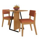 Ver imagem 1 de Conjunto de Mesa com 2 Cadeiras Arkansas Cinam/terracot - M. Arapongas Cinamomo/suede Terracota