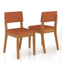 Ver imagem 5 de Conjunto de Mesa com 2 Cadeiras Arkansas Cinam/terracot - M. Arapongas Cinamomo/suede Terracota