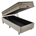 Ver imagem 2 de Cama Box Bau com Colchão Solteiro Americano Molas Max Force Pérola Bege 96x203 Fortezza Colchões