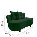 Ver imagem 7 de Namoradeira Sofá Feijão Suria Orgânica Veludo Verde