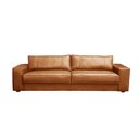 Ver imagem 1 de Sofá Decorativo Sala de Estar Valencia 4 Lugares 240cm Couro Soft Mel - Mozzelar