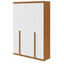 Ver imagem 6 de Guarda-roupas 4 Portas 2 Gavetas 100% Mdf Alonzo sem Espelho e com Pés - Lp - Rei de Casa Amendoa Cl