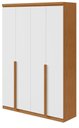 Ver imagem 6 de Guarda-roupas 4 Portas 2 Gavetas 100% Mdf Alonzo sem Espelho e com Pés - Lp - Rei de Casa Amendoa Cl