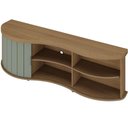 Ver imagem 4 de Rack de Sala para Tv 75 Artely Magnum Carvalho Off White Menta