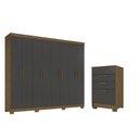 Ver imagem 2 de Guarda Roupa Casal Grande Atenas + Comoda Atenas