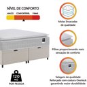 Ver imagem 5 de Cama Box Baú Casal Queen Colchão Gazin com Molas Ensacadas Tower New Branco