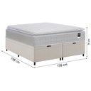 Ver imagem 3 de Cama Box Baú Casal Queen Colchão Gazin com Molas Ensacadas Tower New Branco