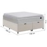 Cama Box Baú Casal Queen Colchão Gazin com Molas Ensacadas Tower New Branco - 3