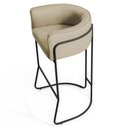 Ver imagem 4 de 3 Banquetas Base Aço Preto Betina C-129 Linho Creme Domi
