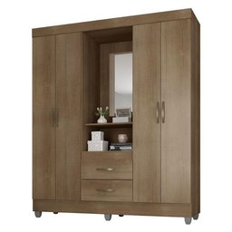 Guarda Roupa Casal Capela Lite Carvalho Oak - Móveis Leão - 1