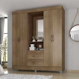 Guarda Roupa Casal Capela Lite Carvalho Oak - Móveis Leão - 3