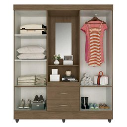Guarda Roupa Casal Capela Lite Carvalho Oak - Móveis Leão - 2