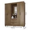 Guarda Roupa Casal Capela Lite Carvalho Oak - Móveis Leão - 5