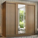 Ver imagem 1 de Guarda-Roupa Casal Madesa Reno 3 Portas de Correr com Espelho Rustic Cor:Rustic