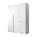 Ver imagem 2 de Guarda-Roupa Infantil 3 Portas e 4 Gavetas 220cm Pérola Branco