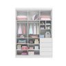 Guarda-Roupa Infantil 3 Portas e 4 Gavetas 220cm Pérola Branco - 7