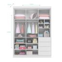 Ver imagem 4 de Guarda-Roupa Infantil 3 Portas 4 Gavetas Pérola 