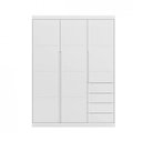 Ver mais imagens de Guarda-Roupa Infantil 3 Portas e 4 Gavetas 220cm Pérola Branco