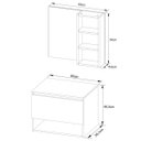 Ver imagem 2 de Kit Gabinete e Espelheira de Banheiro 60 Cm Cuba Valente Branco