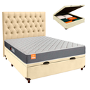 Ver imagem 1 de Kit Cabeceira + Cama Box Bau + Colchão Casal D23 Pro Inducol