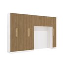 Ver imagem 6 de Quarto Modulado Adapt 9 Portas 2 Gavetas MDP 349cm Branco Nogueira