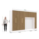 Ver imagem 7 de Quarto Modulado Adapt 9 Portas 2 Gavetas MDP 349cm Branco Nogueira