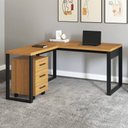 Ver imagem 1 de Kit Mesa Escritório em L com Gaveteiro Dalla Costa 100% Mdf