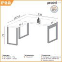 Ver imagem 2 de Mesa Escritório em L com Gaveteiro Pés Preto Fosco Dalla Costa 100% MDF