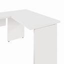 Ver imagem 5 de Escrivaninha em L F5 Office Moderno MDP 135cm Branco com Mesa Auxiliar 90cm F5 Office