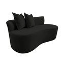 Ver imagem 3 de Namoradeira Sofá Feijão Hana Orgânica Veludo Preto