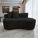 Ver imagem 1 de Namoradeira Sofá Feijão Hana Orgânica Veludo Preto