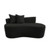 Namoradeira Sofá Feijão Hana Orgânica Veludo Preto - 2
