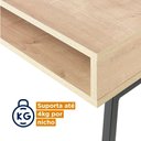 Ver imagem 5 de Escrivaninha Mesa Escritório Concept 120cm Industrial CabeCasa MadeiraOriginals Acácia E Preto