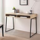 Ver imagem 1 de Escrivaninha Mesa Escritório Concept 120cm Industrial CabeCasa MadeiraOriginals Acácia E Preto